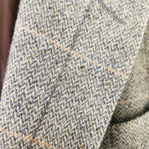 Burberry Vintage Tan Tweed Men's Blazer - Picture 4 of 10